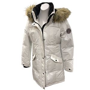 Tokyo Laundry Womens hooded White Jacket